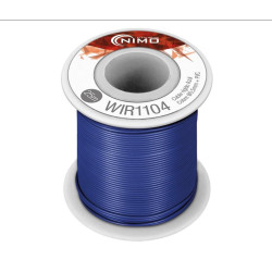 Cable azul rígido 0,5mm, cobre estañado, carrete 25m