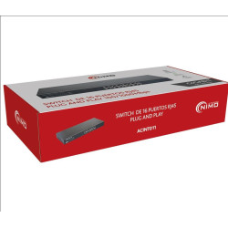 Switch Gigabit 100/1000Mb de 16 puertos RJ45 Plug and Play
