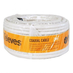 CABLE COAXIAL BLANCO 20M