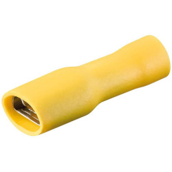 PACK 5 UN. TERMINAL AISLADO AMARILLO HEMBBRA 6.35