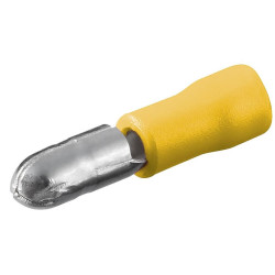 PACK 5 UN. TERMINAL FASTON MACHO  REDODNDO AMARILLO