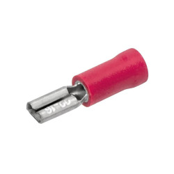 PACK 6 UN. TERMINAL HEMBRA PREAISLADO ROJO 2,8 X 0,8