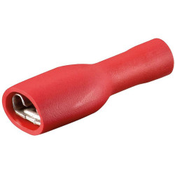PACK 6 UN. TERMINAL HEMBRA ROJO PREAISLADO 2,8 X 0,8
