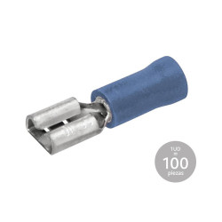 PACK 100 UN. TERMINAL HEMBRA AZUL PREAISLADO 4,8 X 0,8
