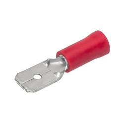 PACK 6 UN. TERMINAL MACHO ROJO PREAISLADO 6,3 X 0,8