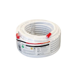 Cable coaxial de antena blanco RG6 10M