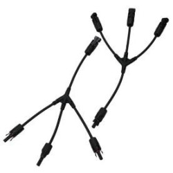CONECTOR MC4 TRIPLE CON EXTENSIÓN