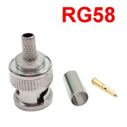 BNC/M CRIMPAR RG-58 PIN oro