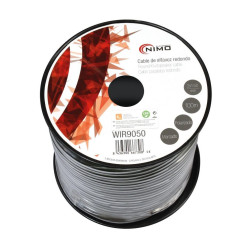 Cable para altavoz redondo 2x1.5mm, Negro