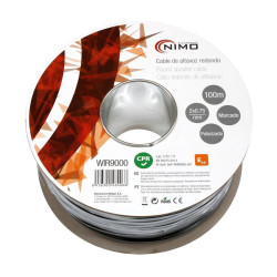 Cable para altavoz redondo 2x0.75mm, Negro