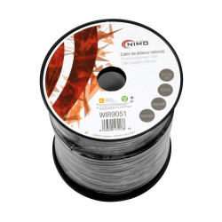 Cable para altavoz redondo 2x2.5mm, Negro