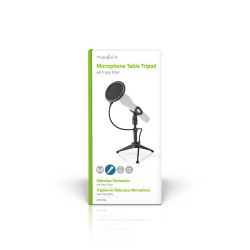 NEDIS MICROPHONE TABLE TRIPOD WITH POP FILTER