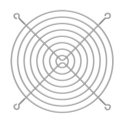 Rejilla ventilador 120x120mm, metálica cromo