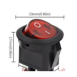 INTERRUPTOR 6A REDONDO UNIPOLAR COLORES