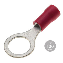 PACK 100 UN.TER. PREAISLADO REDONDO 8,4mm. ROJO