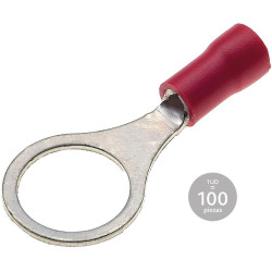 PACK 100 UN.TER. PREAISLADO REDONDO 10,5mm. ROJO