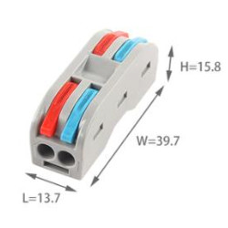 conector de 2 Cable Push-in