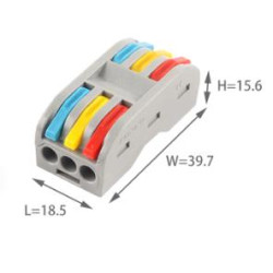conector de 3 Cable Push-in