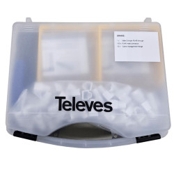 Kit de conectores de datos RJ45 - UTP Cat 6 pasante con protector de PVC