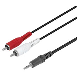 2.5M CABLE MINI JACK 3.5ST TO RCA