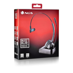 AURICULARES DIADEMA CON MICROFONO BLUETOOTH NGS BUZZ CON BASE CARGA