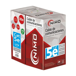 Cable 305M UTP CCA Cat.5E AWG24  interior, gris