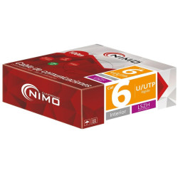 Cable 100M UTP CCA Cat.6 AWG23 LSZH interior, blanco