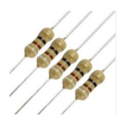 PACK 5 UN.Resistencias 2.4K OHMS 1/4W 250V 5% Película de carbono