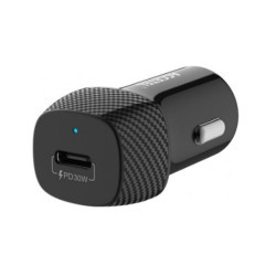 CARGADOR COCHE CARGA RÁPIDA TYPE C 3.0A NEGRO