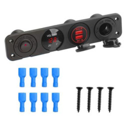 PANEL AUTO VOLTIMETRO USB TOMA 12 INT