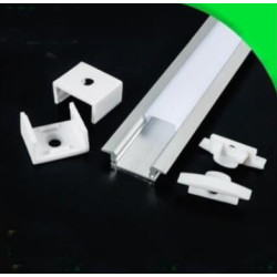 PERFIL EMPOTRAR ALUM. TIRA LED  2 MTS