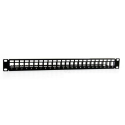 PANEL DE PARCHEO 24 PUERTOS VACIO CROMAD PARA RACK 19"