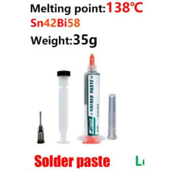 Pasta de soldadura de jeringa sin plomo, Sn42bi58