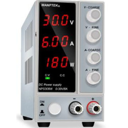 Fuente de alimentación de laboratorio USB, 30V, 10A.