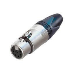 CONECTOR XLR HEMBRA AEREO 6 CONTACTOS PL