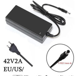 Cargador de batería de litio de 36V, salida de 42V, 2a, CC de 5,5x2,1mm