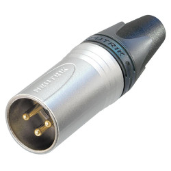 CONECTOR XLR MACHO 3 POLOS, NEUTRIK